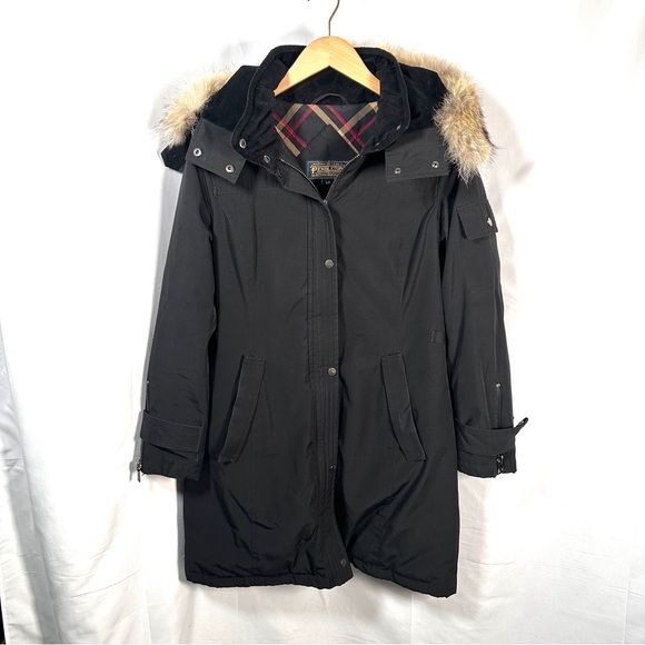 Pendleton Down Parka Black Small Warm Hooded Winter Coat - Picture 2 of 16